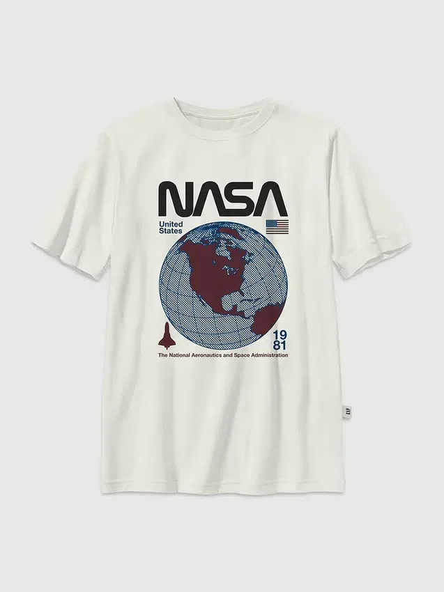 Kids Nasa Retro Globe Graphic T-Shirt