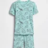 Kids Organic Brushed Cotton Pirate Map Pj Short Set