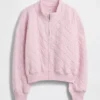 Kids Oversized Quilted Zip Jacket