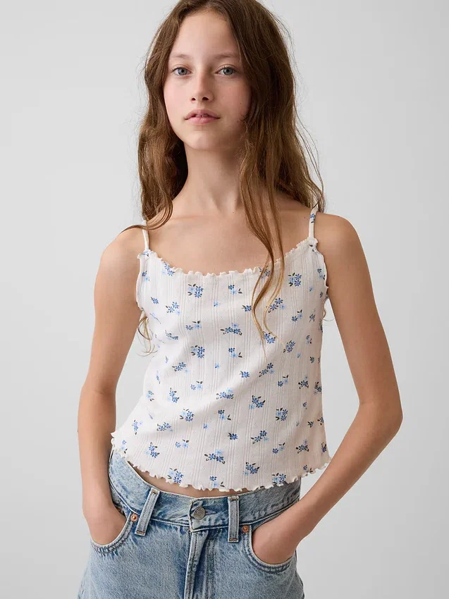 Kids Pointelle Rib Cami