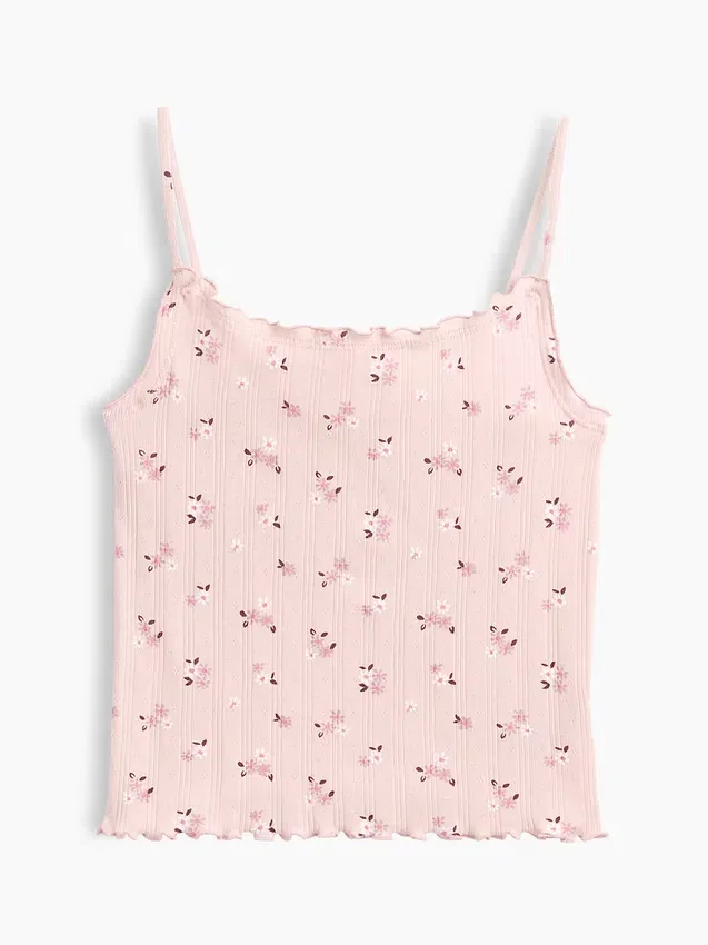 Kids Pointelle Rib Cami