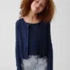 Kids Pointelle Rib Cardigan