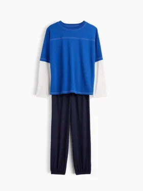 Kids Recycled Colorblock Pj Set