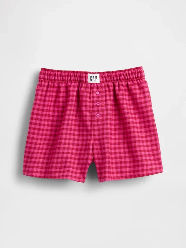 Kids Recycled Flannel Pj Boxer Shorts
