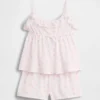 Kids Recycled Pj Ruffle Cami Short Set