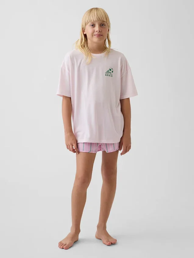 Kids Recycled Pj Short Set