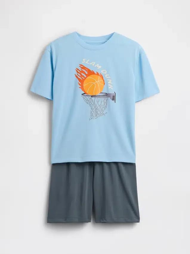 Kids Recycled Pj Short Set
