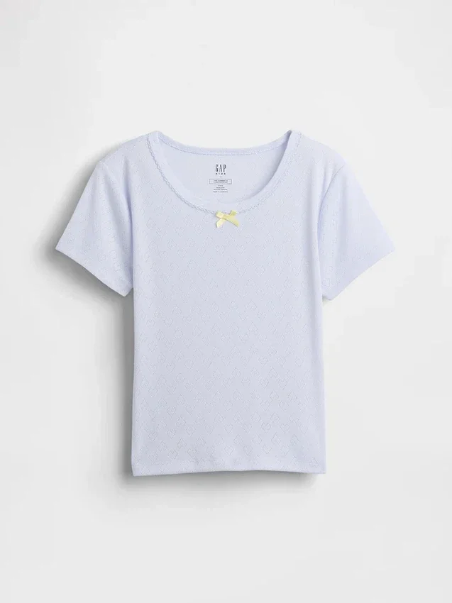 Kids Recycled Pointelle Pj T-Shirt