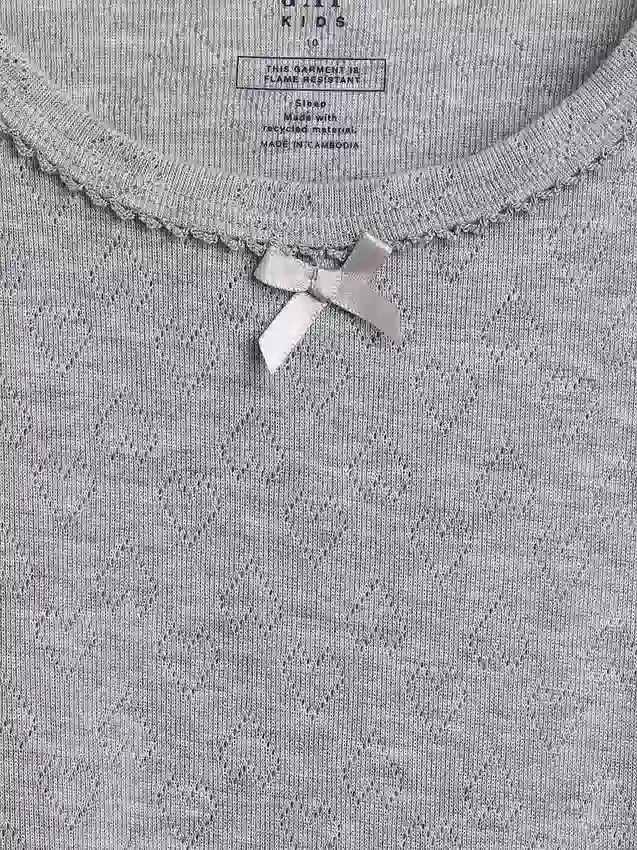 Kids Recycled Pointelle Pj T-Shirt