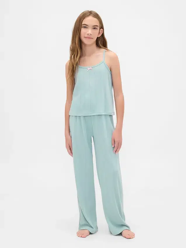 Kids Recycled Pointelle Tank Pj Set