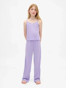 Kids Recycled Pointelle Tank Pj Set