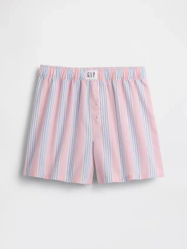 Kids Recycled Poplin Pj Boxer Shorts