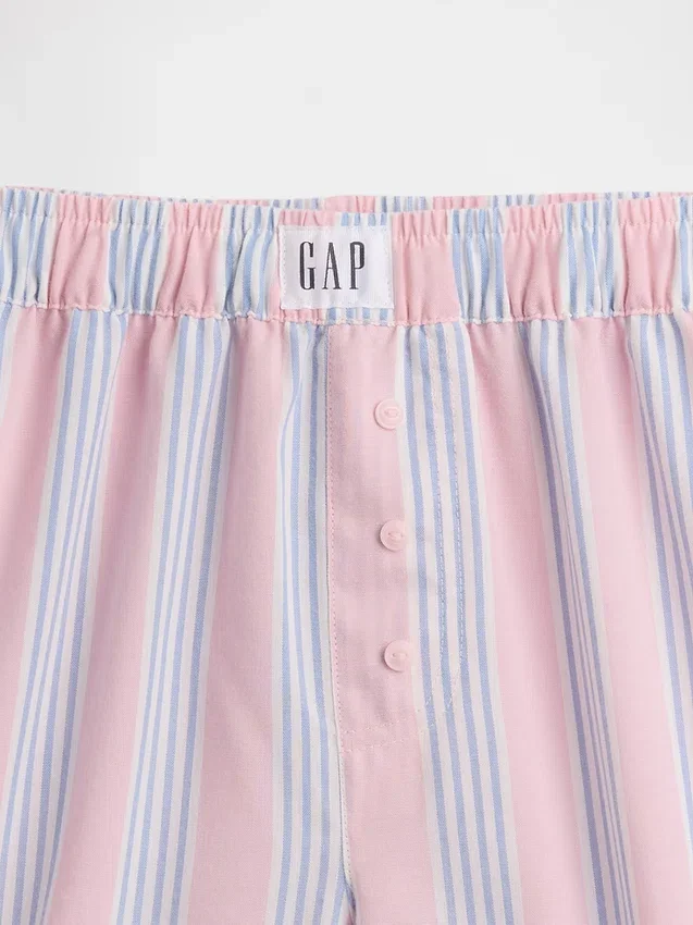Kids Recycled Poplin Pj Boxer Shorts