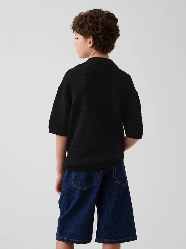 Kids Relaxed Polo Sweater Shirt