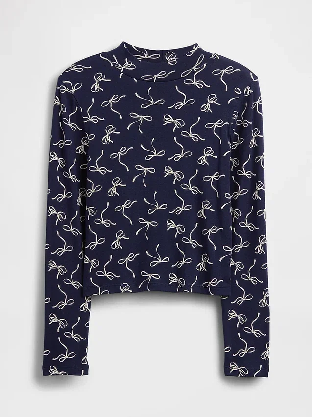 Kids Rib Mockneck T-Shirt