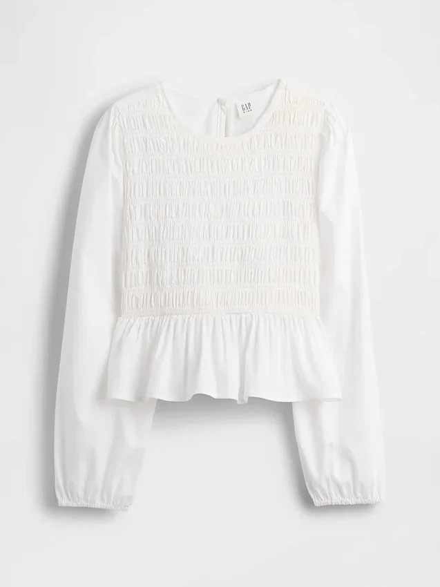 Kids Smocked Peplum Top