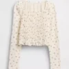Kids Smocked Square-Neck Top