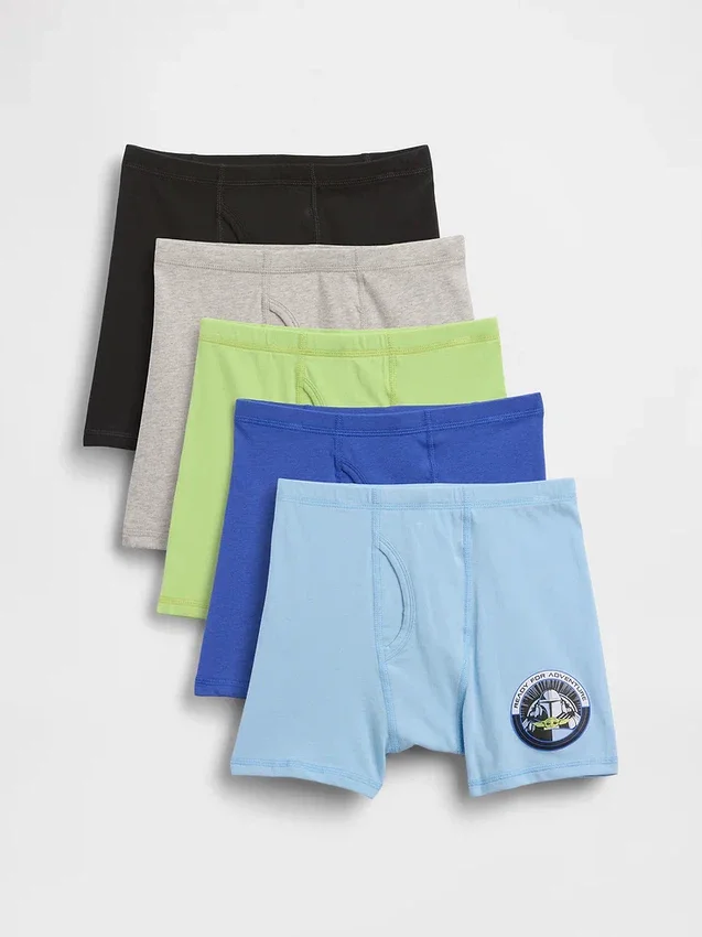 Kids Star Wars Organic Stretch Cotton Boxer Briefs (5-Pack)