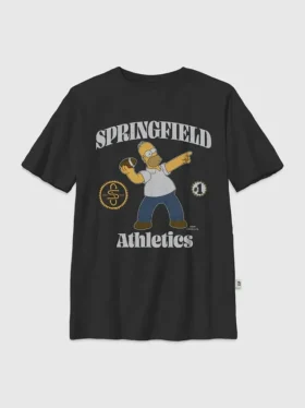 Kids the Simpsons Throw a Homer Graphic T-Shirt