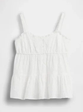 Kids Tiered Eyelet Tank Top