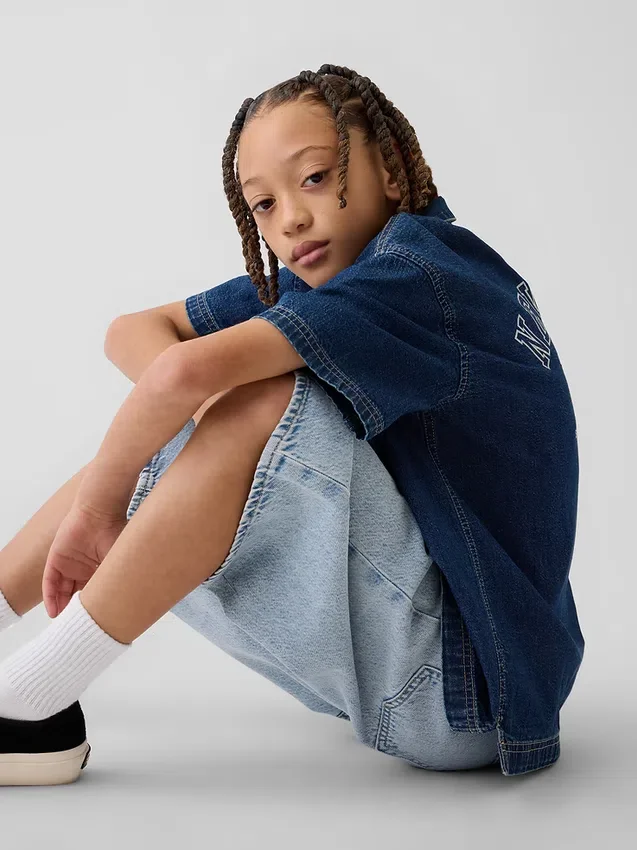 Kids Ultrasoft Denim Baggy Shorts
