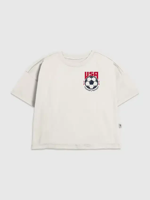 Kids Usa Soccer Crest Graphic T-Shirt