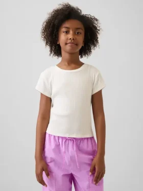 Kids Variegated Rib Fitted T-Shirt