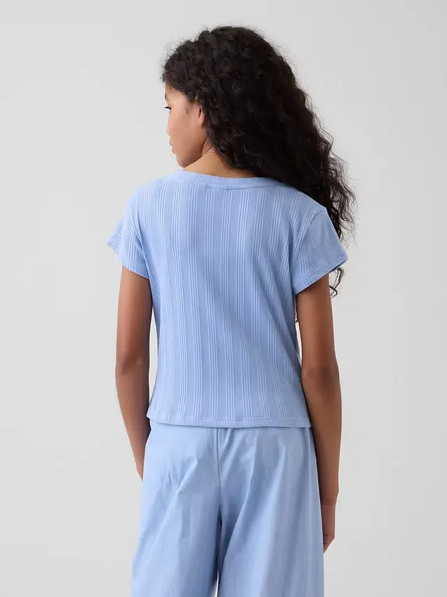 Kids Variegated Rib Fitted T-Shirt