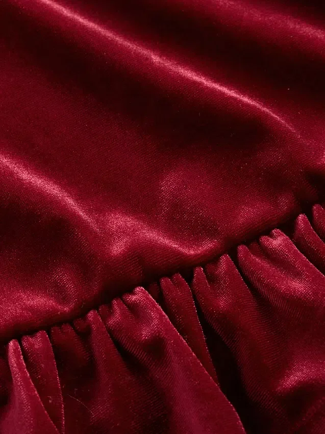 Kids Velour Peplum Top
