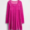 Kids Velvet Empire Waist Dress