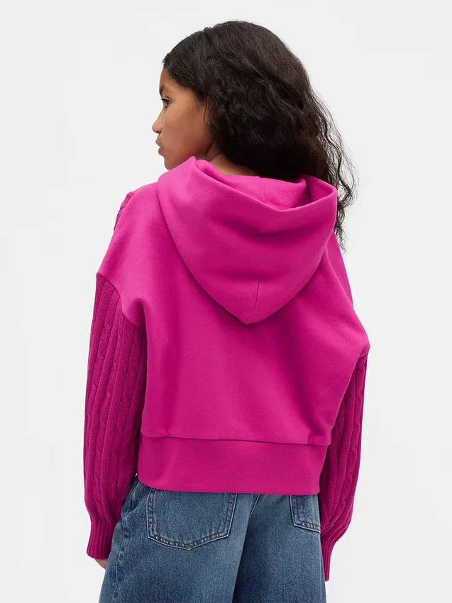 Kids Vintagesoft Mixed Media Hoodie