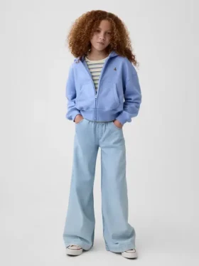 Kids Vintagesoft Oversized Logo Zip Hoodie