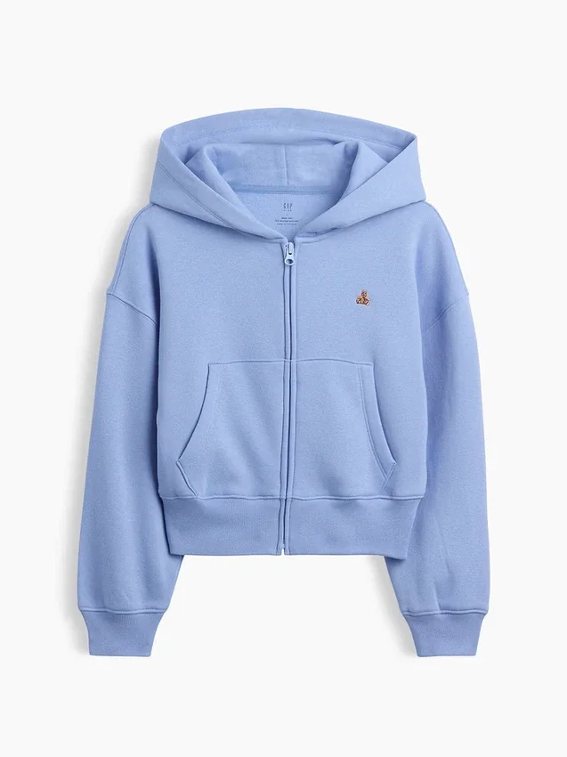 Kids Vintagesoft Oversized Logo Zip Hoodie