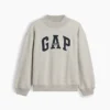 Kids Vintagesoft Oversized Mockneck Logo Sweatshirt