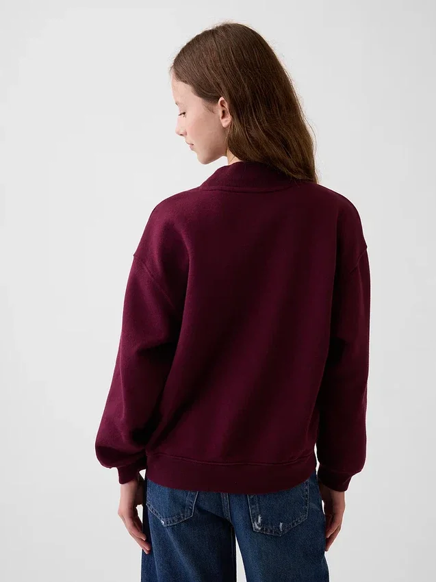 Kids Vintagesoft Oversized Mockneck Logo Sweatshirt