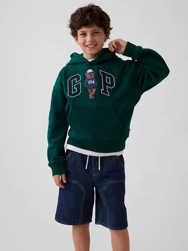 Kids Vintagesoft Relaxed Brannan Bear Logo Hoodie