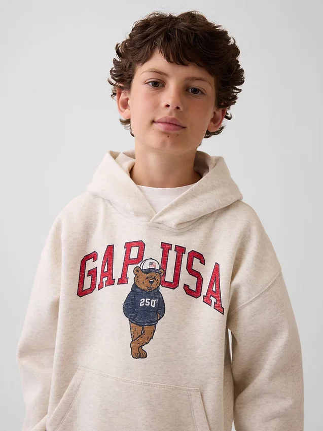Kids Vintagesoft Relaxed Brannan Bear Logo Hoodie
