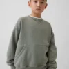 Kids Vintagesoft Relaxed Crewneck Pocket Sweatshirt
