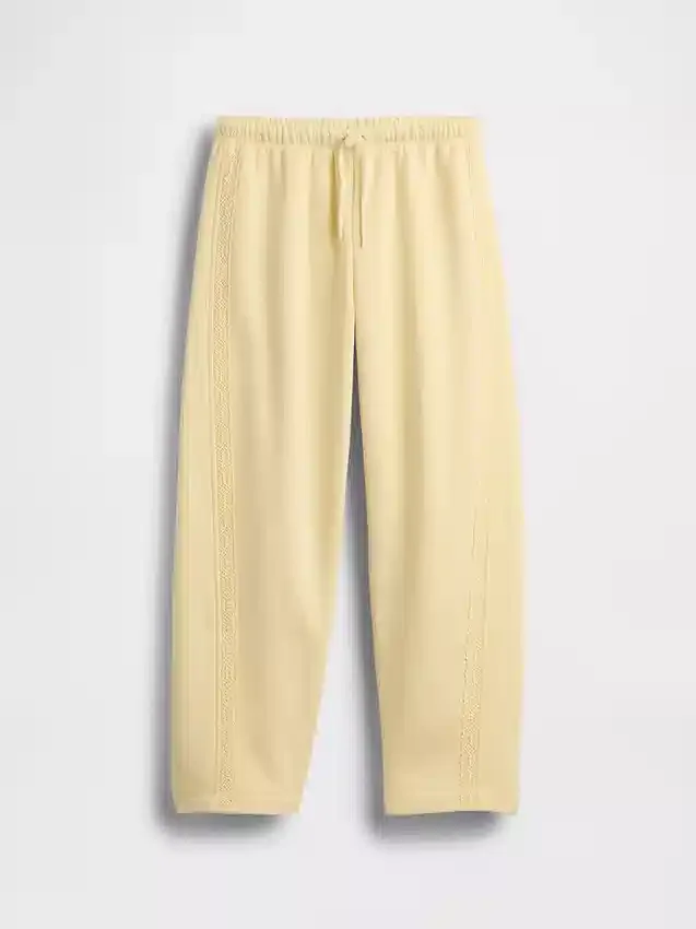 Kids Vintagesoft Relaxed Lace-Trim Barrel Joggers