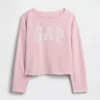 Kids Vintagesoft Terry Wide-Neck Logo Sweatshirt