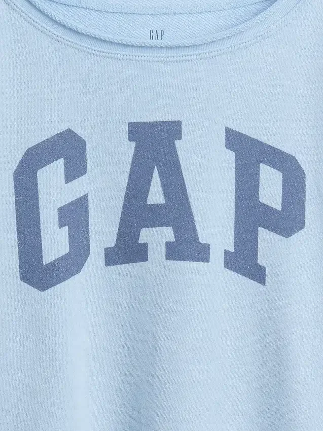 Kids Vintagesoft Terry Wide-Neck Logo Sweatshirt