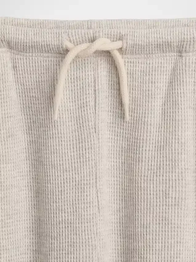 Kids Waffle Relaxed Easy Wide-Leg Pants