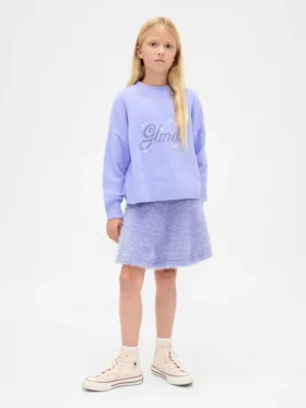 Kids Wicked Tinsel Eyelash Sweater Skirt
