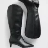 Kitten Heel Pointy Knee High Boots