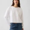 Knit Oversized Crop T-Shirt