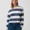 Knit Oversized Crop T-Shirt