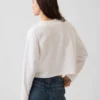 Knit Oversized Crop T-Shirt
