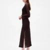 Lace Bell-Sleeve Maxi Dress