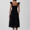 Lace Ruffle Voile Maxi Dress