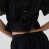 Lace-Trim Maxi Skirt
